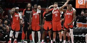 对手平均胜率64.6%火箭领先湖人3个胜场 最后5场vs雷勇船湖掘