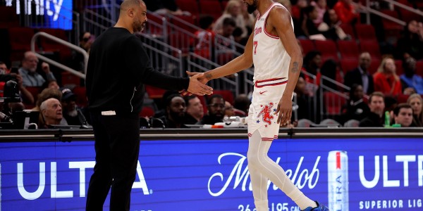 KD近5场场均要打40分钟 砍28.6分5.6板5.6助 命中率53/49/83%